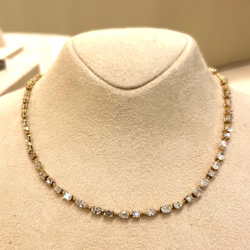 [CONLHTDN18KYDIANEKADJ14-16] Tennis Diamond Necklace 
