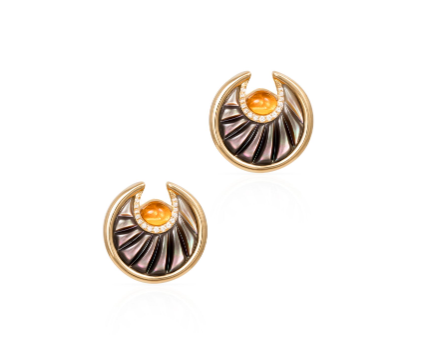[LNCME–S18KYDIABMPEAR] Circus Moon Earrings – Small