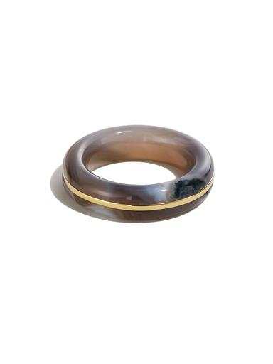  Diamonds  Essential Stacking Ring - Botswana Agate