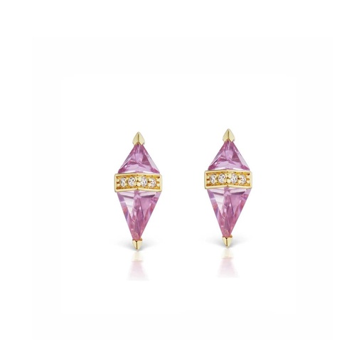 [SORPSPT18KYEAR] Pietra Studs - Pink Sapphire