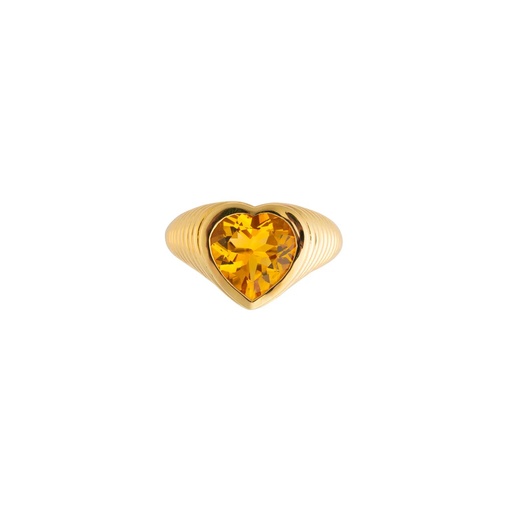 Citrine Heart Ring
