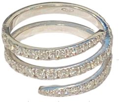 [CONSFJDSR18KWRNG56] Diamond Spiral Ring 