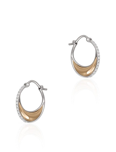 Gold Bloop Moon Earrings